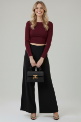 Kadın Siyah Gece Ve Gündüz Şık Çanta Zincir Askılı El ve Omuz Çantası Minimal