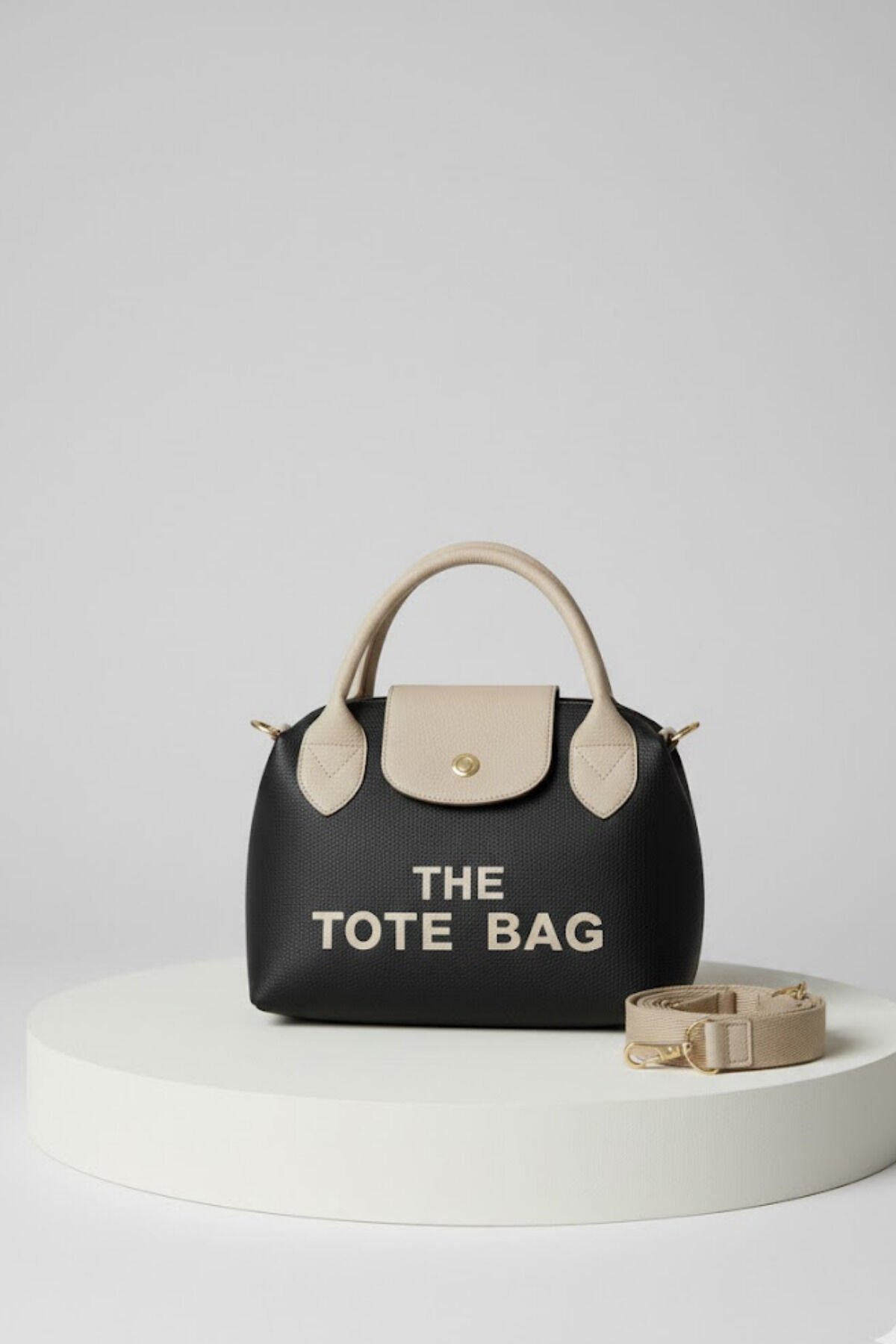 The Tote Bag Nakış İşlemeli El Ve Omuz Çantası Siyah - Standart