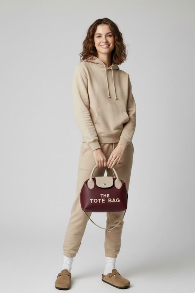 The Tote Bag Nakış İşlemeli El Ve Omuz Çantası Bordo - Standart