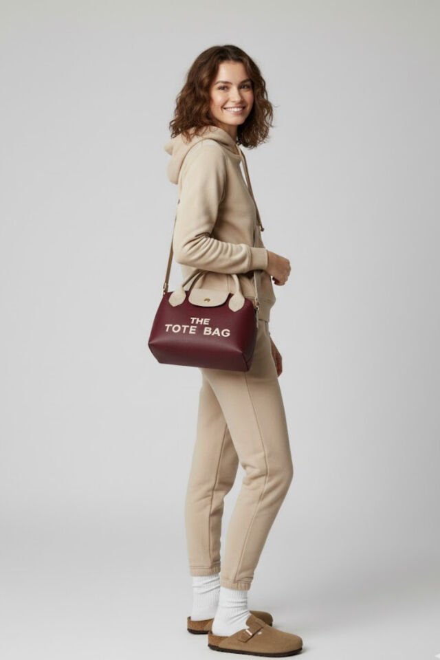The Tote Bag Nakış İşlemeli El Ve Omuz Çantası Bordo - Standart