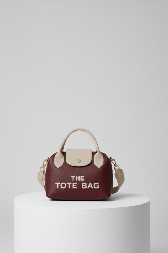 The Tote Bag Nakış İşlemeli El Ve Omuz Çantası Bordo - Standart