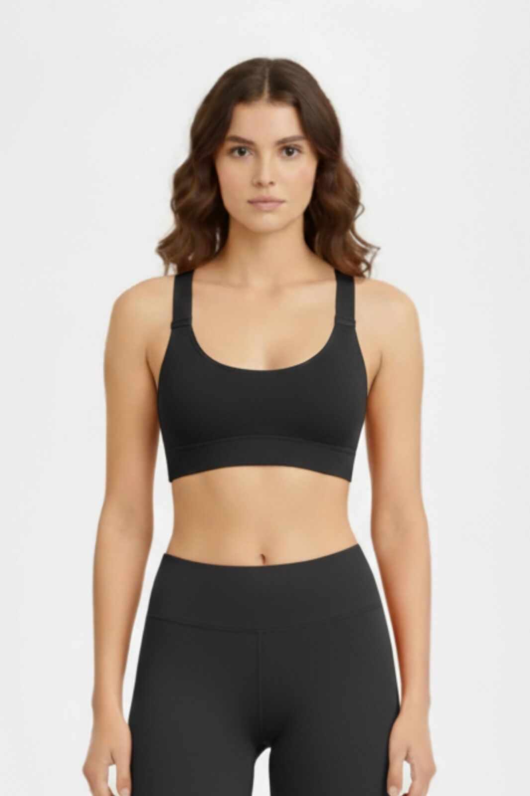 Kadın Antrasit V Yaka Modal Dikişsiz Ayarlanabilir Askılı Lazer Kesim Bralet Sporcu Sütyeni