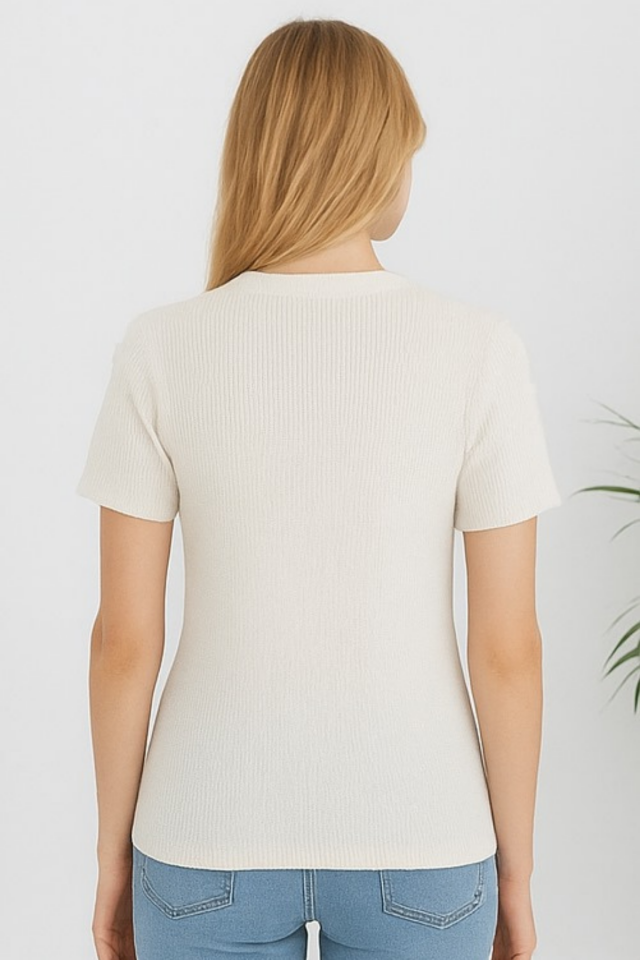 Kadın Ekru Cool Girl Yazı Baskılı Tişört T-shirt