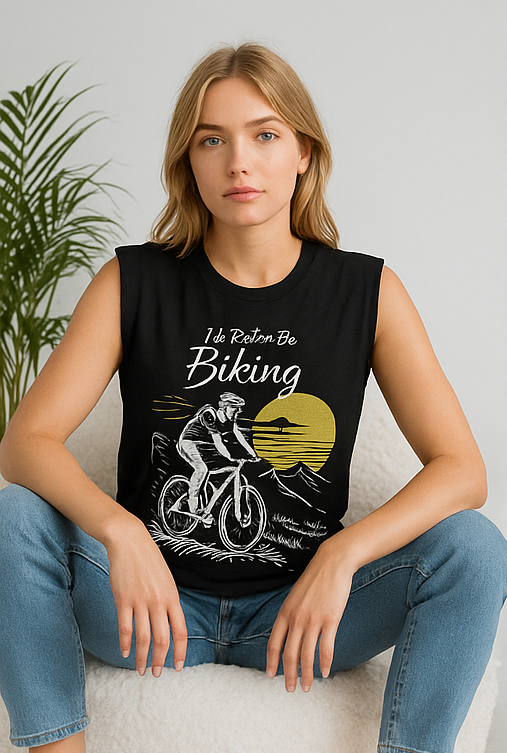 Kadın Yazılı Sıfır Kollu Baskılı Tişört