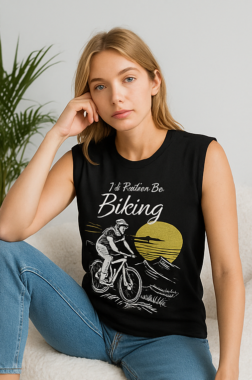 Kadın Yazılı Sıfır Kollu Baskılı Tişört