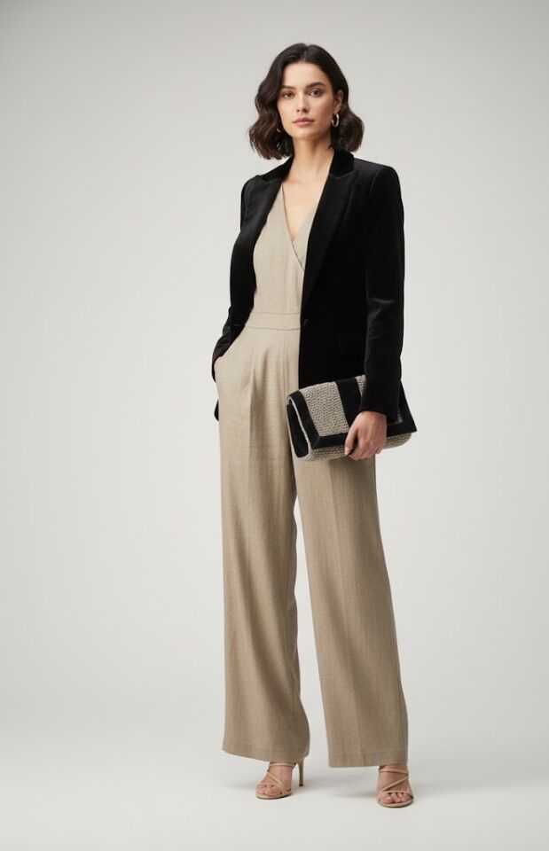 Şerit Detaylı El Örgüsü Portföy Çanta