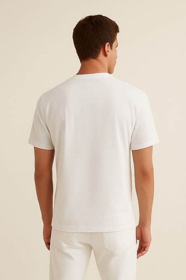 Erkek Delaware Yazı Baskılı Tişört T-shirt Beyaz - M