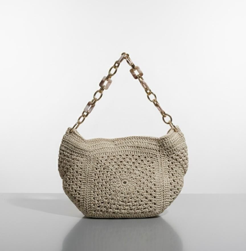 Zincir Askılı El Örmesi Baget Çanta