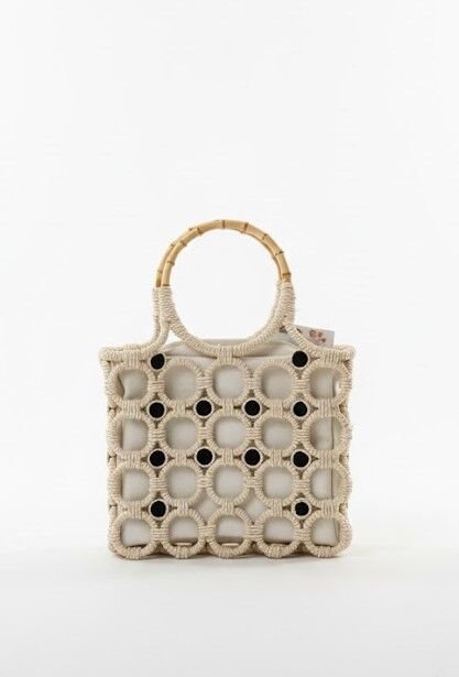 El Örgüsü Halka Detaylı El Çantası