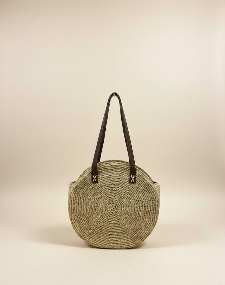Yuvarlak El Örgüsü Omuz Çantası