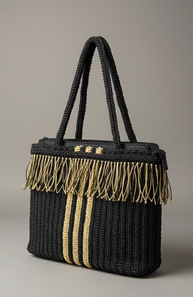 El Örmesi Püskül Detaylı Omuz Çantası