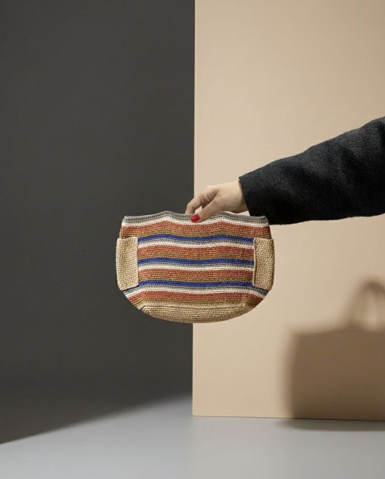 El Örmesi Çok Renkli Bohem Clutch ve Portföy Çanta