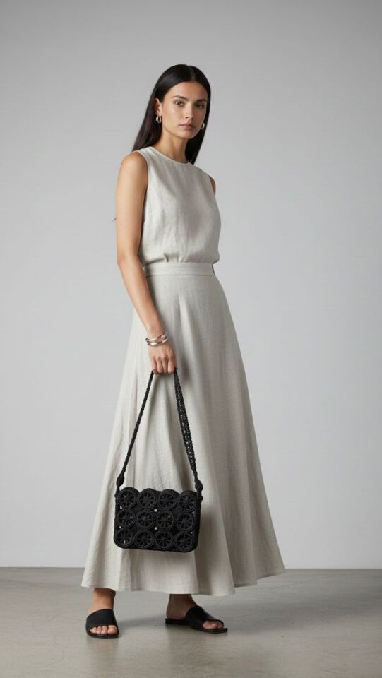 El Örmesi Geometrik El & Omuz Çantası