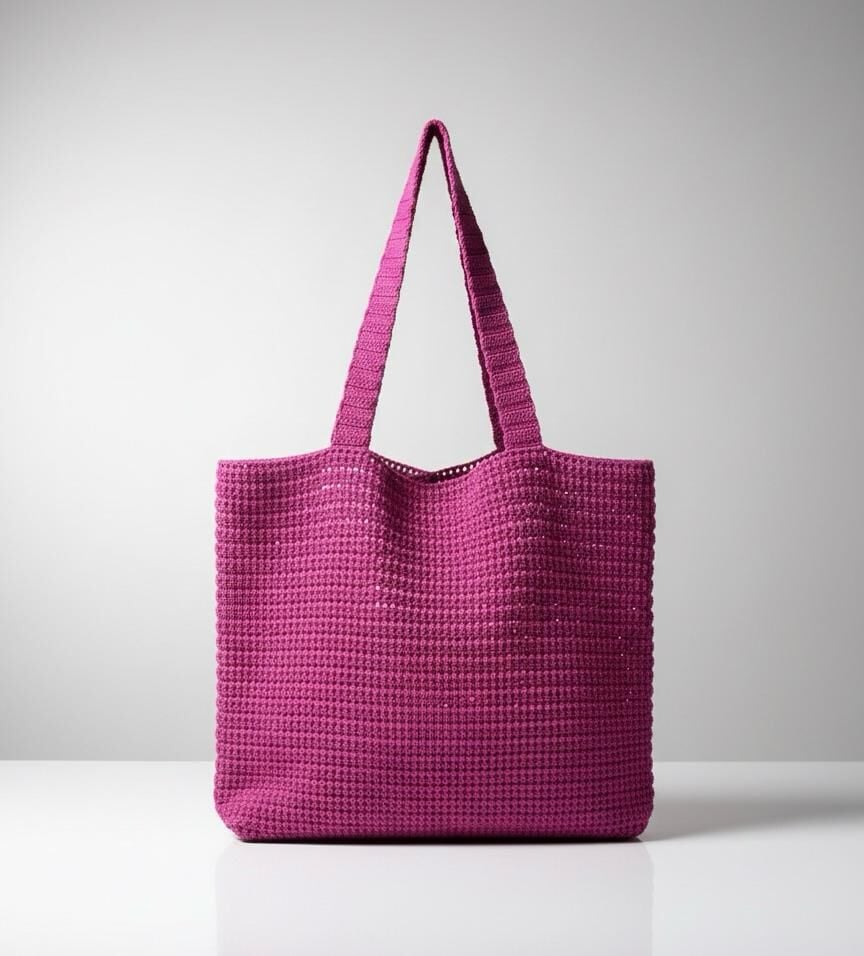 El Örmesi Fuşya Tote Omuz Çantası