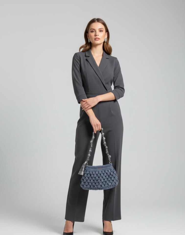 Boncuk Saplı El Örgüsü Omuz Çantası