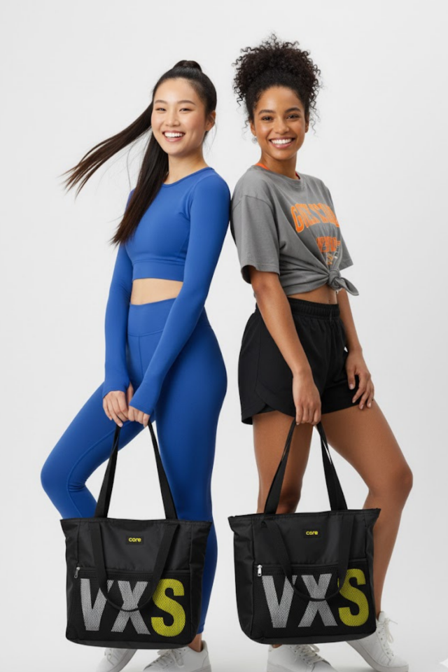 Flow Fermuarlı File Detaylı Yazılı Kol ve Omuz Çantası Spor Çantası