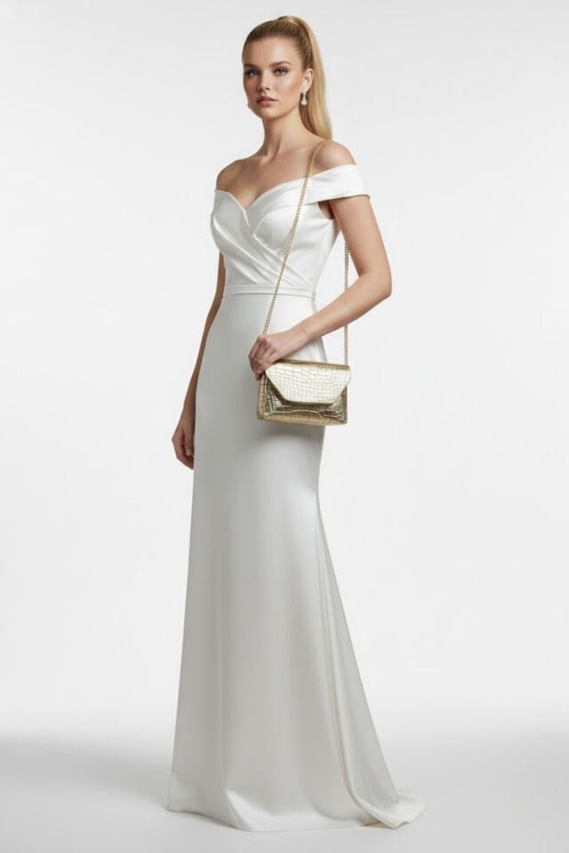 Lux Uzun Askılı Kroko Dokulu Kadın Clutch Çapraz Çanta