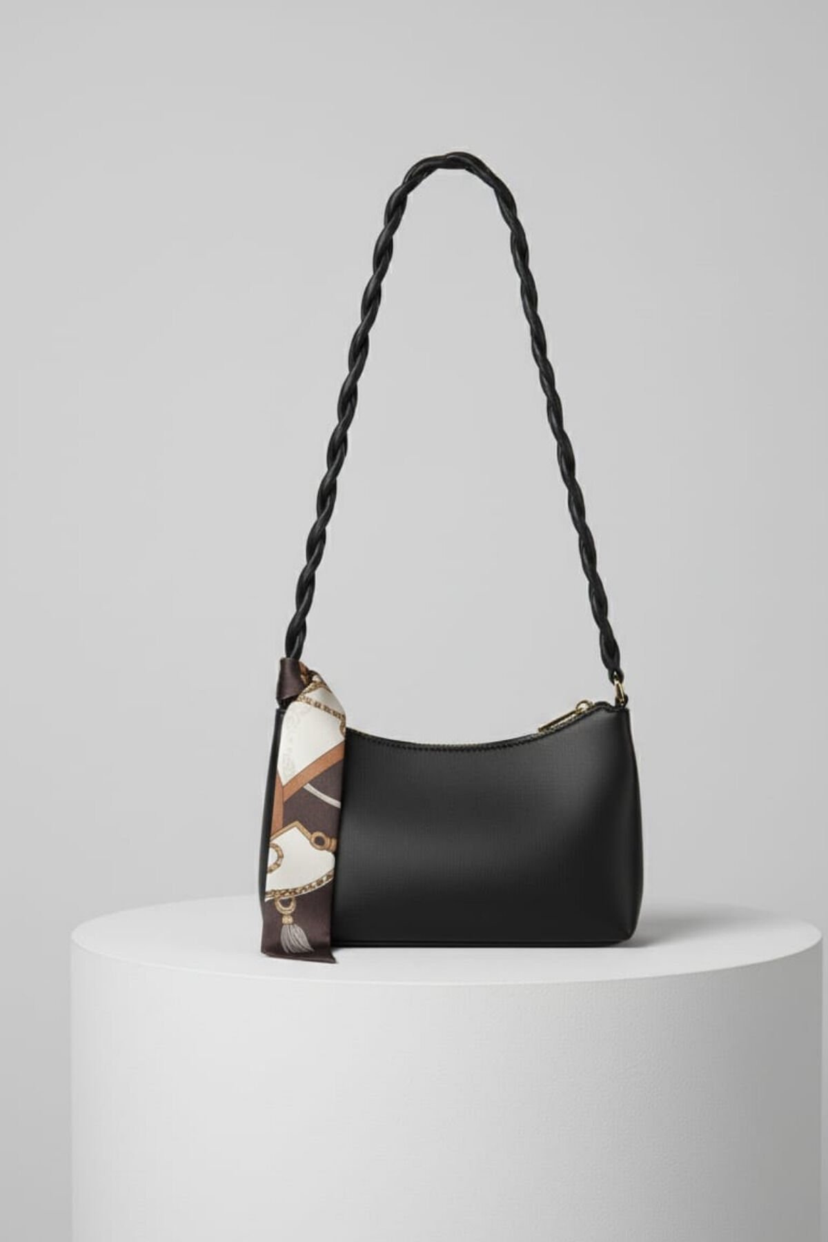 Stella Fularlı Mini El Ve Omuz Çantası