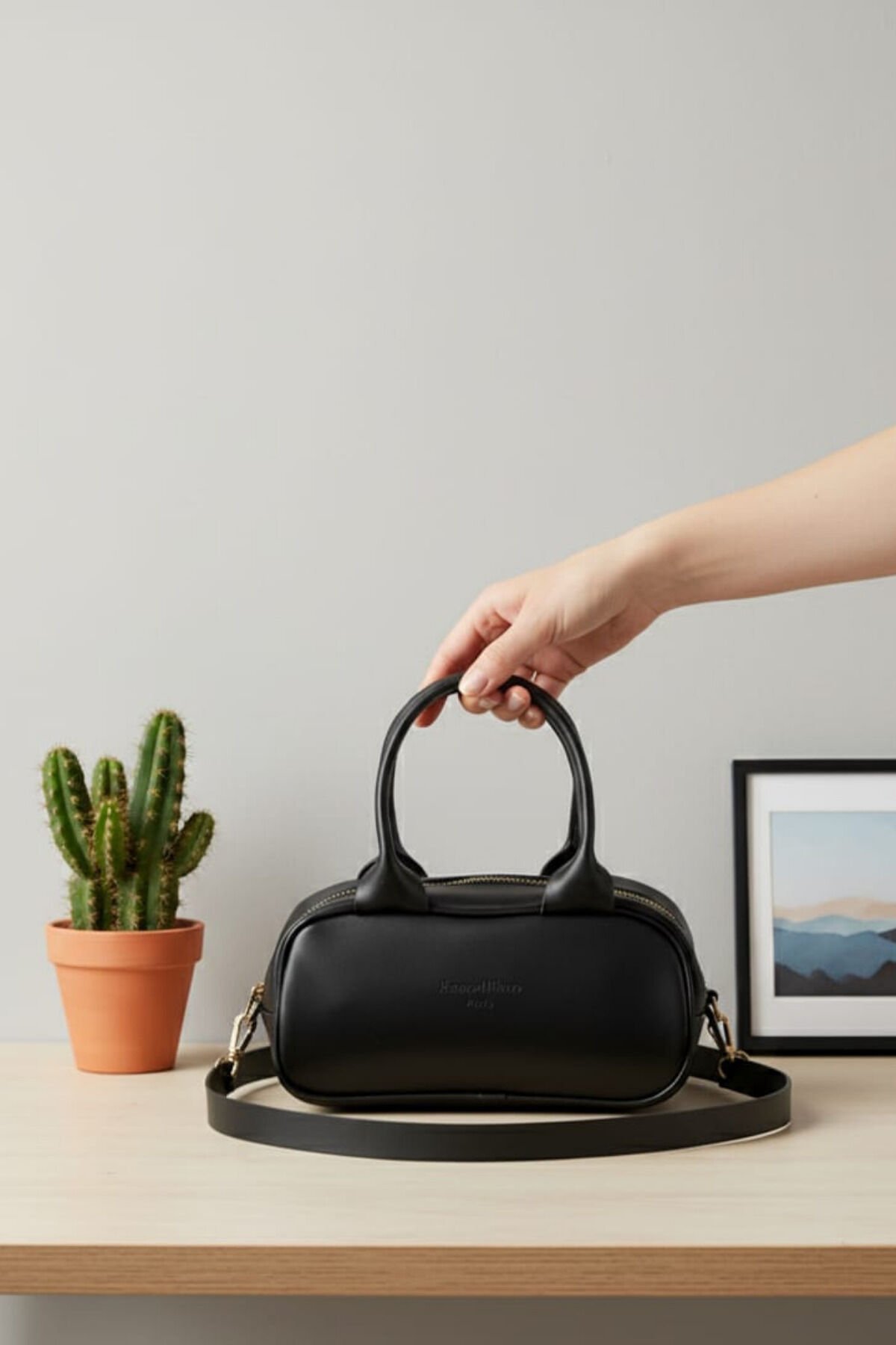 Icon Kadın Siyah Çapraz Çanta