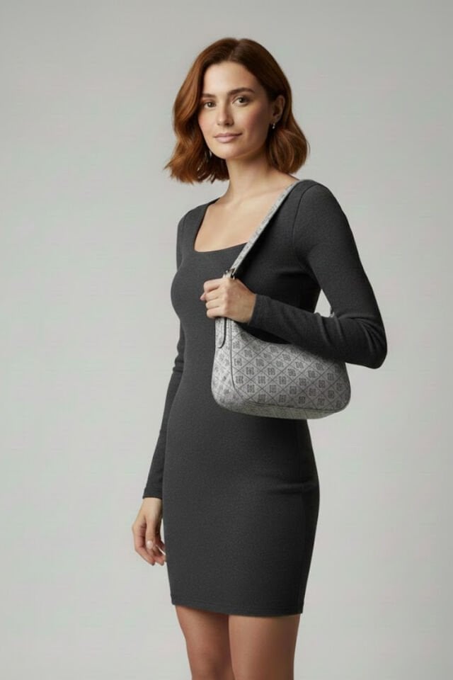 Kadın Desenli Baget Omuz Çanta